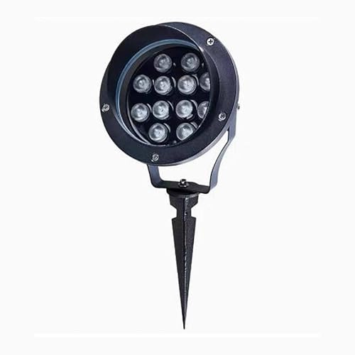 THEGA Ground LED Landscape Lights - Outdoor Buried Lights, AC 85-265V Spot Lights Outdoor, IP65 Waterproof Landscape Lighting, Plug-in Type Garden Pathway Lights, Courtyard Floor Lamp(Blue,A-12W)
