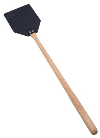 Fliegenklatsche aus strapazierfähigem Holz | Doppelseitige Fliegenklatsche aus Leder | Ergonomisch Stabil Manuelle Fliegenklatsche für die Küche der Terrasse des Hausgartens