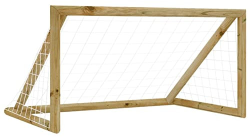 LAPOOH Fußballtor mit Netz, Fussballtor, Fussball Tor, Fußballtornetz, Soccer Goal, Fußball Tore, 160x100x80 cm Kiefernholz Imprägniert