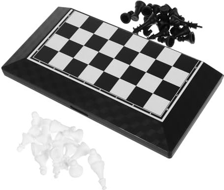 BESTonZON Faltbares Schachspiel Aus Pp-Material Tragbares Schachbrett Für Reisen Und Outdoor-aktivitäten Kleines Schachspiel Für Junge Mädchen Und Erwachsene Für Lernschach Und Strategische