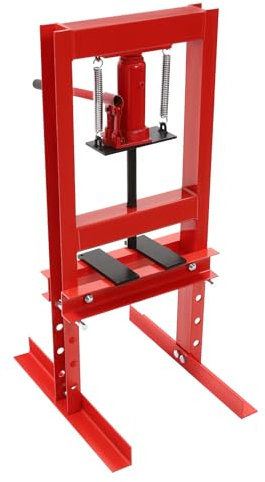 EurHomePlus Pressa da officina idraulica 6T, pressa idraulica in acciaio, 125 mm, per aiutare prese auto, cuscinetti, giunti sferici, giunti a U, ecc.