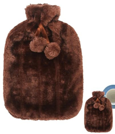 Bouillotte en Peluche Moelleuse et Douce Mignonne pour les Pieds et les Mains Cadeau de Fournitures d'Hiver pour Femmes, Personnes Âgées et Enfants
