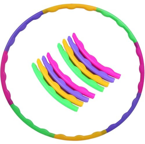 SIRLOMU 8 Secciones Aro Hula Hoop para Niños, Aro de Gimnasia y Fitness Desmontable, Aro de Gimnasia, Aro para Niños (colorido) para Entrenamiento, Deporte y Juego
