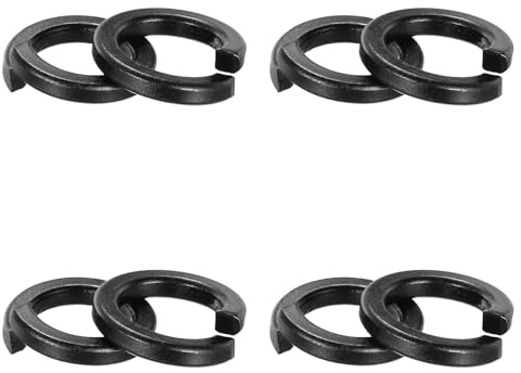 PATIKIL 100 Pcs Arandela de Seguridad Dividida, Arandela de Resorte M14 Acero Inoxidable 304 Kit de Surtido de Arandelas para Tornillos y Pernos, Negro