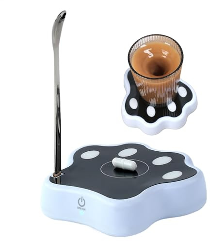 Hiemible Self-Stirring Coffee Mug Base,Automatic Mixer Ultra-Quiet Rechargeable Stirring Base - Versatile Kitchen Gadgets with Coffee Spoon for Milk Cups, Coffee Mugs, Glass Cups