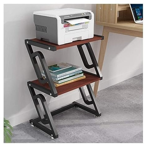 HDICUHNANU Druckertisch Tragbarer Druckerständer Mit Ablageflächen Für Faxgerät, Scanner, Dateien, Bücher Mit Rutschfesten Füßen Drucker Regal(A,45 * 28 * 59.5cm)