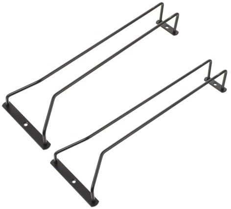Mobestech 2piezas Portavasos De Pared Metal Soporte Para Copas De Vino Estante Colgar Copas