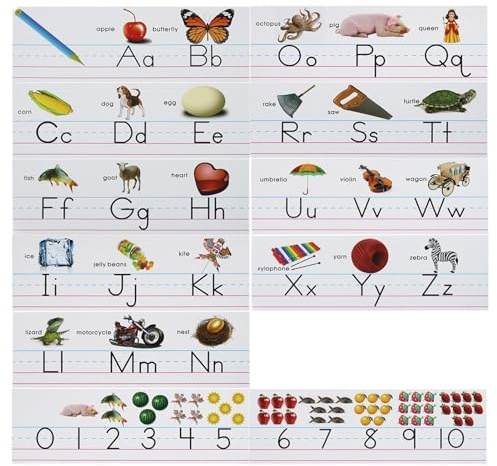 Bacheca 'alfabeto, biglietti di apprendimento 'alfabeto, strumenti luminosi per la decorazione della classe, ausili visivi educativi riutilizzabili, flashcard per esposizione a parete