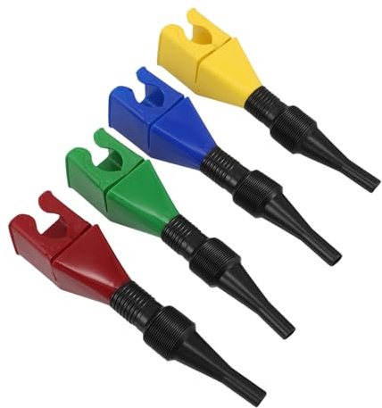 VALICLUD 4 piezas Embudo Flexible con Manguera Extensible para Echar Aceite Motor Herramienta Portátil para Motocicletas y Automóviles Diseño Antidesbordamiento