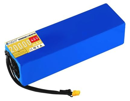 HJGHY Without Charger,48V 20Ah, Paquete de baterías de Litio de 48 V y 20 Ah para Bicicleta eléctrica de 48 V con Conector x60 y Cargador de 54,6 V y 2 A.