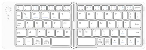 Mini clavier BT pliable à verrouillage magnétique sans fil pleine taille clavier de type C chargement sans fil claviers sans fil pour smartphone/tablette