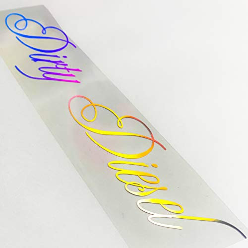 1A Style Sticker 55cm Dirty Diesel Aufkleber New Slick Oil Farbwechsel Autoaufkleber Rainbow Shiny Glitzer Bunt