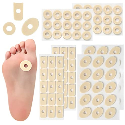 90 Stück Mais-Kissen, weicher Latex-Schaum, selbstklebende Hornhaut-Pads, Mais-Pad für Fuß Zehen Hornhaut Anti-Reibung, reduziert Fuß- und Fersenschmerzen, 3 Modelle