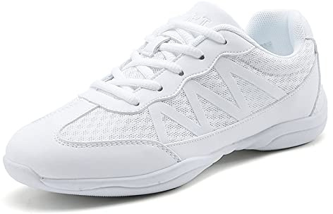 Womens Cheer Dance Shoes Girls White Breathable Lightweight Cheerleading Competition Shoes Athletic Sport Training Sneakers 39