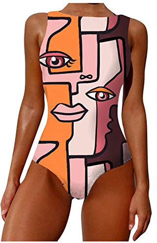 costume intero donna spa costumi da bagno donna intero costumi da piscina donna bikini donna sexy hot trasparente costumi da bagno donna due pezzi costumi da bagno interi con coppe seno S 5.99