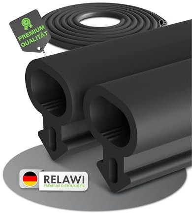 RELAWI® Guarnizione di alta qualità per finestre in plastica o come guarnizione per porte della terrazza, isolamento acustico e come guarnizione a freddo, in TPE durevole (S-232, 5 m)