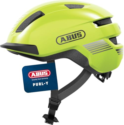 ABUS Casco para bicicleta Purl-Y - apto para e-bikes y S-pedelecs - elegante casco de seguridad NTA para adultos y adolescentes - amarillo, talla S