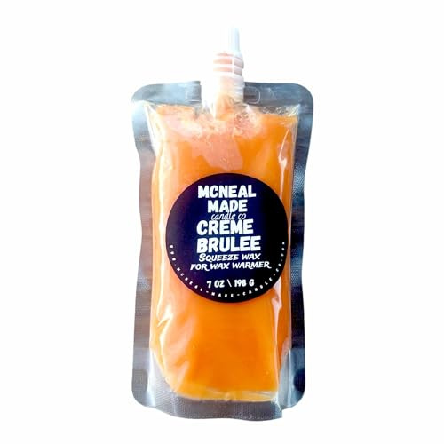7 OZ SQUEEZE WAX MELT -HIGHLY SCENTED - HANDMADE IN THE USA (Creme Brulee)