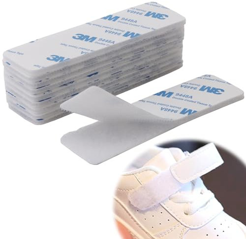 Lot de 10 Pièces Scratch Autocollant Double Face, Bande Agrippantes Adhésives 3M Extra Fort, Réutilisables (3x10 cm, Blanc) - Polyvalence Maximale pour Connexions Faciles