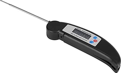 SEAFRONT Digital Meat Thermometer, Food Thermometer Cooking Thermometer - Cooking Food Probe Thermometer for Kitchen BBQ Meat Temperature Measurement (Black)