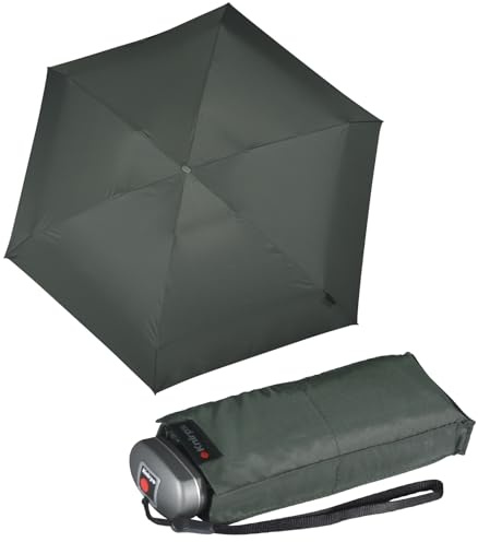 Knirps Parapluie mini parapluie de poche de voyage petit léger - Rayures, Forêt, 93 cm