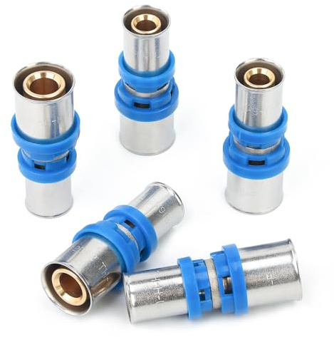 LTWFITTING Pressfitting Kupplung reduziert 20 x 16 mm für Rohr Mehrschichtverbundrohr Mit Dichtungsringen, O-Ring (5 Stück)