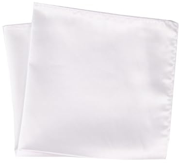 Ieron Einstecktuch aus Seide, weich, vorgefaltet, weißes Taschentuch, einfarbig, Anzug-Accessoires für Hochzeiten, Partys und formelle Anlässe