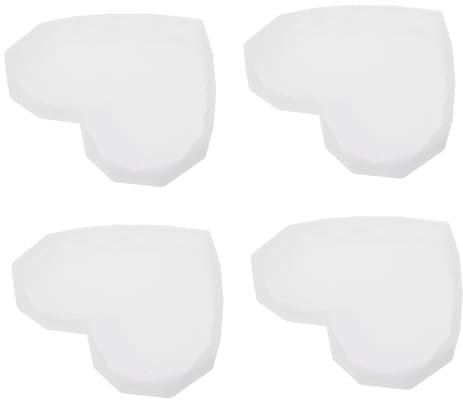 NUOBESTY Stampo Per Colata in Resina Epossidica Set Da 4 Pezzi A Forma Di Cuore Stampo in Silicone Versatile Tappetino Per Tazze