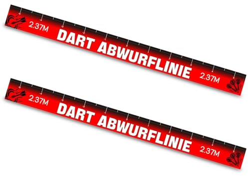 NCTNCX Dart Abwurflinie 2 StüCk Dart Abstand Linie FüR Enthusiasten Wurflinie Selbstklebend für Zuhause,Spielzimmer und andere