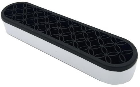 Soporte para brochas de maquillaje, organizador de brochas de silicona, soporte de almacenamiento para tijeras, pintura, bolígrafos, marcadores cosméticos (21 cm, negro)