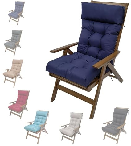 Cuscini per Sedia a Dondolo in Vimini Impermeabile Cuscino per Sdraio da Giardino Antiscivolo Cuscinos per Lettino Prendisole per Interni,Esterni, Altalena, Patio，Balcone, Spiaggia(A5,125x55x10cm)