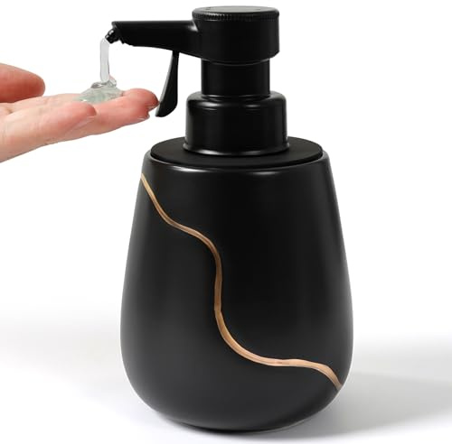 Bosilunlife Seifenspender Automatisch mit Leichter Berührung, 560ml Elektrischer Seifenspender mit Sensor, Sensor Automatischer seifenspender, IPX5 Wasserdicht für Küchen, Bad (Schwarz)