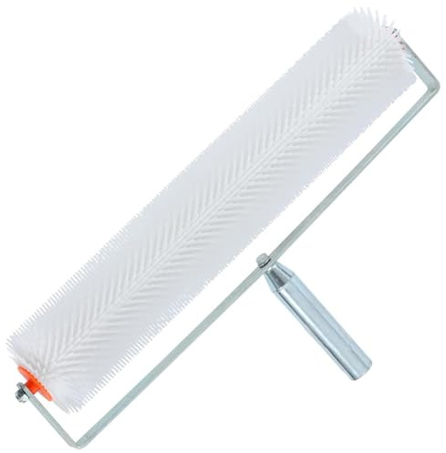 Spiked Mortar Compound Coating Roller Brush, Spiked defoaming Mortar Roller, 20in/500mm Long, Large, for Cement Latex Leveling, self-Leveling Floor, with 21mm Spikes, de-Bubble Surface Leveling