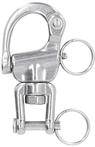 Xyntor Marine Swiveling Snap Hook Shackle | 316 Stainless Steel Fast Release for Sailing/Boating/Fishing | 360° Rotation Avoids Knots, High Load Capacity