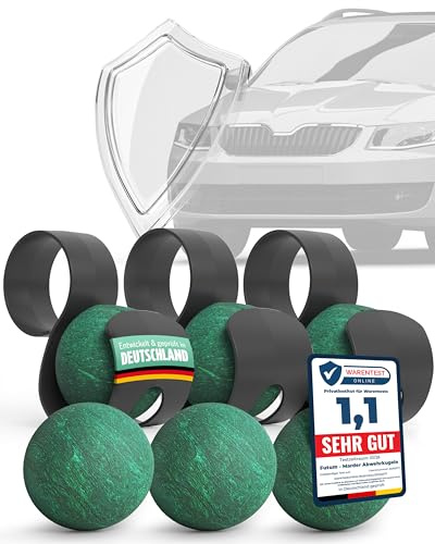 Futum 6 x Marten Repellent Balls - Set of 6 Including Holder - Marten Deterrent Car with Natural Fragrance Active Ingredient - Marten Repellent Car with Instant Protection - Long-Lasting Marten
