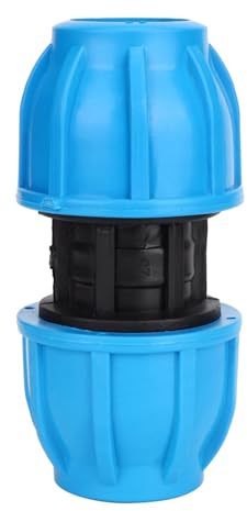 ERYUE Raccordo di Collegamento per Tubo dell'Acqua con Connettore Dritto da 25 Mm a 25 Mm, Connettore per Raccordo per Tubo dell'Acqua Dritto in Plastica PE da 25 Mm, Connettore