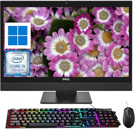 Dell Optilex 7450 AIO All-in-One Desktop Computer PC, 23.8in FHD(1920x1080), i5-7th Processor, 8GB RAM, 256GB SSD, QWERTY Keyboard, Windows 11 Pro (Refurbished)