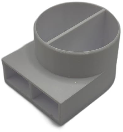 Generisch Luftlenker Aufsatz passend für Truma Heizung, 90° Luftstrom Umlenker, Schwarz ASA, 55mm Durchmesser, Werkzeuglose Montage, Wohnmobil Zubehör, 3D-Gedruckt Marke (Weiß)