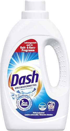 Dash Vollwaschmittel Alpen Frische Flüssig, 1,1 L, 22 Waschladungen