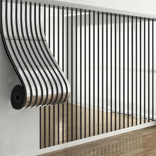 Takezuaa 1 Roll Selbstklebend Tapete 40x300cm 6mm Verdickende Streifen Spiegelfolie Selbstklebend Tapete Silber Spiegelfolie Abriebfest Wohnzimmer Schlafzimmer Dekoration