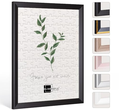 Cornice portafoto per puzzle PRIO 32 x 47,5 cm, colore nero (opaco) per circa 200-500 pezzi ANTIREFLEX*