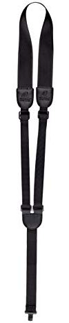 Ortega Guitars Schallloch Gitarrengurt Verstellbar - für Akustik Gitarren - Nylon Straps Hook Series - Nylon, Schwarz (OGSHK-BK)