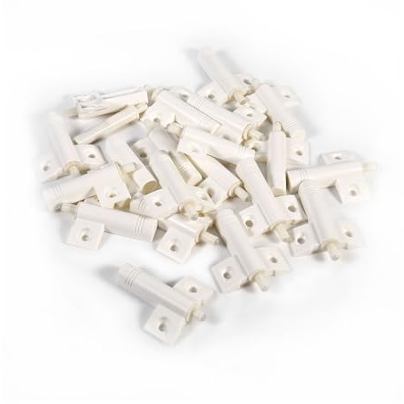 20Pcs Amortisseur de Porte Placard Ralentisseur Push to Open Système de Tampon Amortisseurs de Tiroir à Fermeture Douce (White)