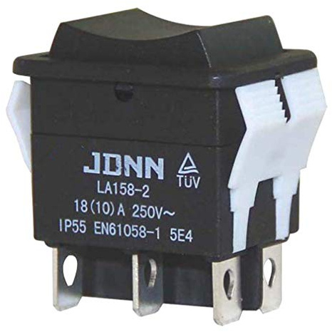 JDNN LA158-2 250V 10A 6 Pines Eléctrico Impermeable Doble Momentáneo Interruptores de Pulsador para Herramientas Eléctricas Accesorios Partes Negro