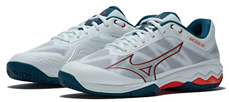 Mizuno Wave Exceed Light Ac, Scarpe da tennis Uomo, Wht Cherrytom Maroccanb, 45 EU