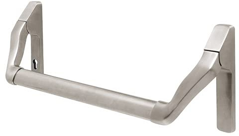 SN-TEC BKS Stangengriff Set für Fluchttür/Paniktür inclusive Griffstange 960mm, Edelstahl matt, mit Profilzylinder Lochung, Entfernung 72mm (B 7172 5141 + B 7100 4213)