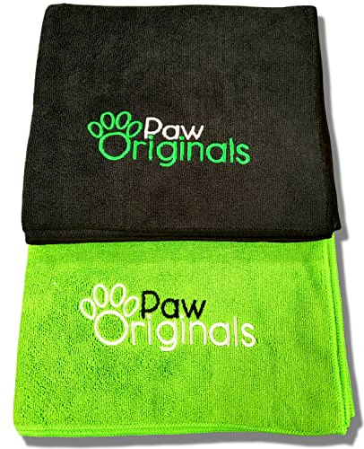 Asciugamani per cani in microfibra, super assorbenti, 2 grandi asciugamani in microfibra per cani, gatti e animali domestici, 100 cm x 60 cm, asciugatura rapida e super morbidi, 400 g/m², lavabili in