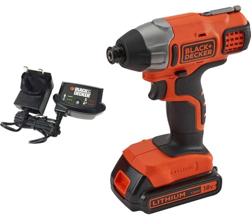 Black and Decker BDCIM18 18v Cordless Impact Driver 1 x 1.5ah Li-ion