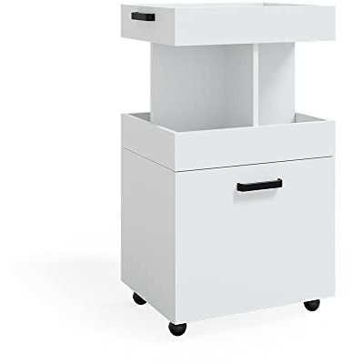 Vicco Rollcontainer Kamber, Weiß, 50 x 88.6 cm | auf Rollen flexibel als zusätzlicher Stauraum einsetzbar