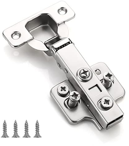 Furniware 2 Stück Schrankscharniere, mit Hydraulisch Feder Perfekte Softclose Küchenschrank Scharniere,3-Dimensionale (Höhe, Tiefe, Links-Rechts) der Tür, für Schranktür